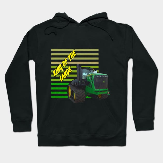 King of the lands retro - american tractor Hoodie by WOS